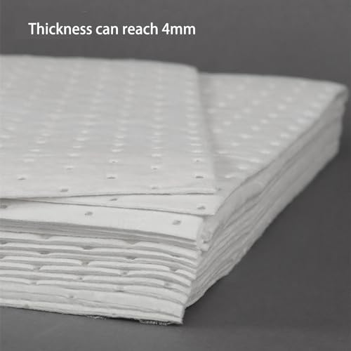 Verschüttungsabsorbierende Pads – öl-absorbierende Pads – Schwere ölabsorbierende Matte – Kann Jede Art Von öl Absorbieren, Nimmt Jedoch Kein Wasser Auf(Size:19.6in×15.7in（50cm×40cm）,Color:50Pcs 2mm)