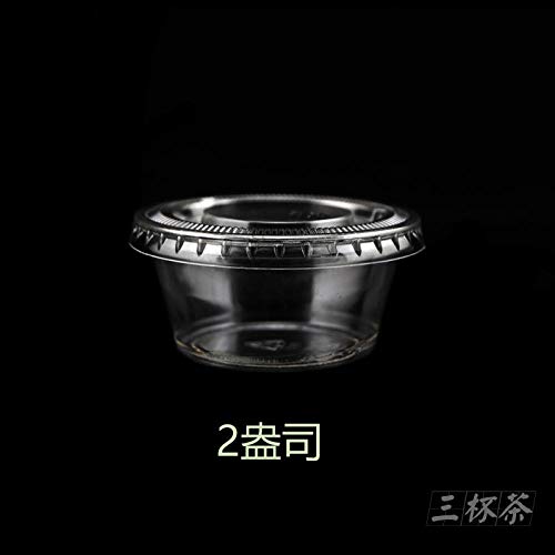 Preisvergleich Produktbild ROKTONG EinwegbecherTransparenter Einwegplastik Zum Mitnehmen Verpackungssauce Dressing Cup Kimchi Box Saucenbox Dip Saucen Cup 100Pas2 Oz Saucen Cup Mit Deckel