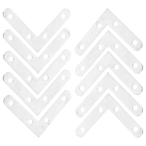 Soportes de esquina de hierro MAGICLULU de 90 grados para marcos de ventanas, 10 unidades