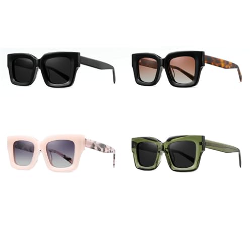 willochra Fashion Polarized Square Sunglasses Unisex Gradient Vintage Acetate Sun Shades Glasses For Women Oversized Shades3