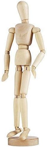 Kreative Kraft 12-Inch Female Wooden Artist Manikin – Movable Limbs Mannequin Model for Sketching & Home Decoration