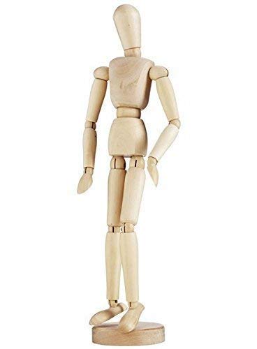 Kreative Kraft 12-Inch Female Wooden Artist Manikin – Movable Limbs Mannequin Model for Sketching & Home Decoration