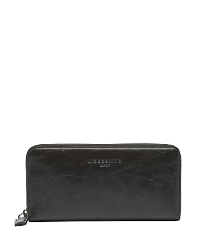 Porte-monnaie LIEBESKIND Berlin en cuir zippé grand portefeuille femme marron foncé Sally Audrey