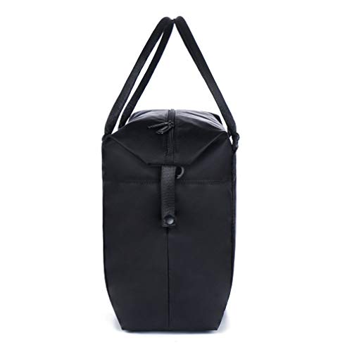 Unisex Large Travel Weekender Bag Overnight Duffle Bag Gym Tote Bag in Trolley Handle (Black)