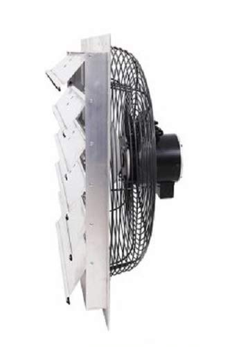 Super Deal Product Fanpac 24SF6D240C 24" Wall-Mounted Shutter Exhaust Attic Garage Grow Fan, Ventilation Fan with 2 Speed Control 9-Foot-Long 115v Cord