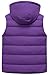 CTFASHION Girls Hooded Vest Puffy Kids Fashion Warm Sleeveless Zip Up Quilted Jacket with Pockets Purple 8
