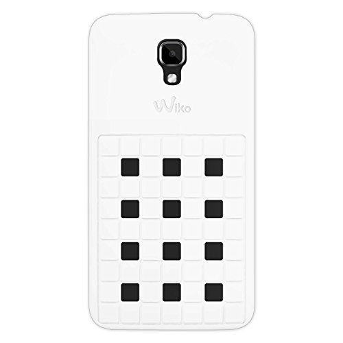 Wiko Damier Coque en Silicone Bloom Blanc
