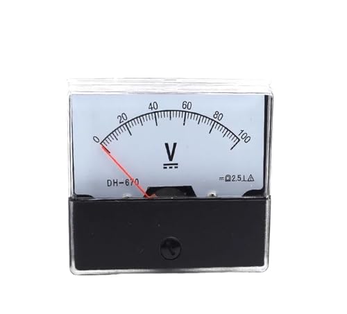 Voltmètre analogique DC DH-670 100V pour tableau de contrôle solaire et surveillance d'alimentation
