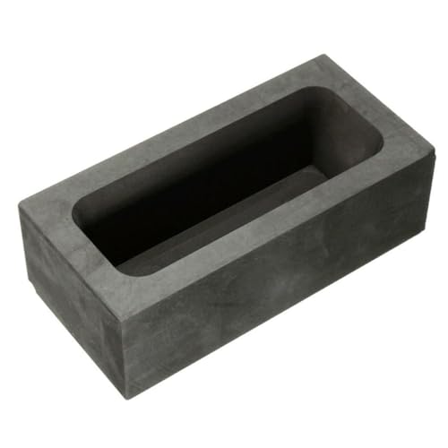 Healifty Molde de Lingote de Grafito para Fundición Metales No Ferrosos Alta Estabilidad Térmica Resistente Cambios Bruscos Uso Ambiental Seguro para Refinación y Fusión