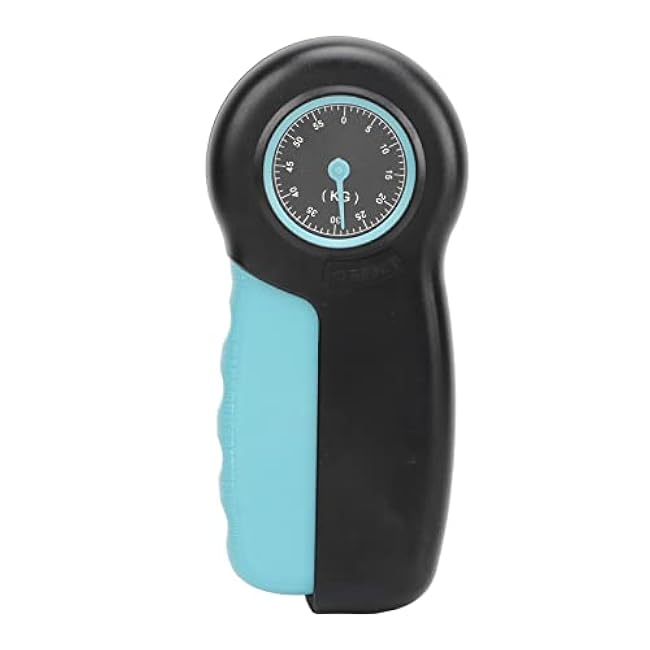 Hand Dynamometer for Athletes, Ergonomic Hand Grip Strength Tester for Forearm Wrist Training Measurement (Blue Black)