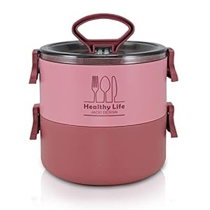 Marmita 2 Divisoria Microondas Esquenta Freezer Congela Bpa Cor:Rosa - 19 31QfoQsyT5L. SS300