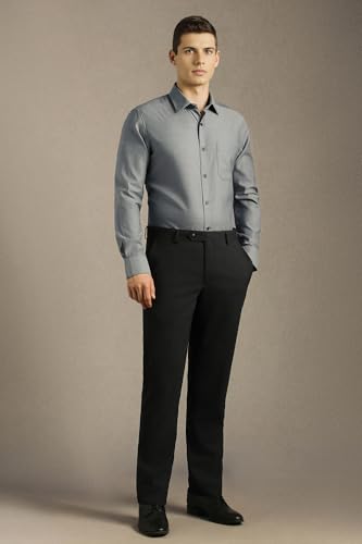 Image of Louis Philippe Men's Regular Fit Easy to Iron Everyday wear Premium Cotton Full Sleeve Solid Formal Shirt