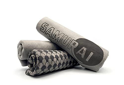 Samurai Reusable Chamois Car And Kitchen Towels Set Of 3, Premium Multi Purpose Ultra Absorbent Microfiber Shammy Cloth For Cleaning Dishes, Countertops, Windows, Bathrooms, Pets, Motorcycles. #TOP1