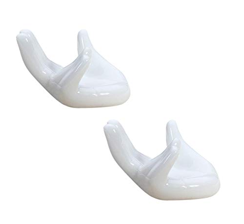 2 set Ocarina Display Accessories 6 Holes / 12 Holes White Ceramic Ocarina Support Display Hand Stand Holder by Elrido