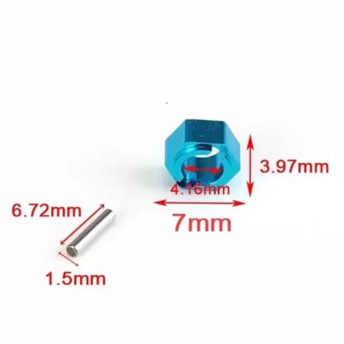 Moyeu roue hexagonal aluminium contre le jeu mécanique Wltoys A959 A979