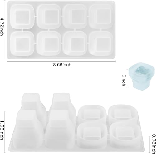 Bandejas de hielo plegables de silicona 2 unidades miniatura 2