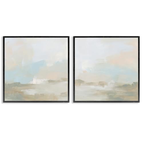 Abstract Landscape Bohemian Fractal, 12 x 12 Inch Framed Giclée Print Set
