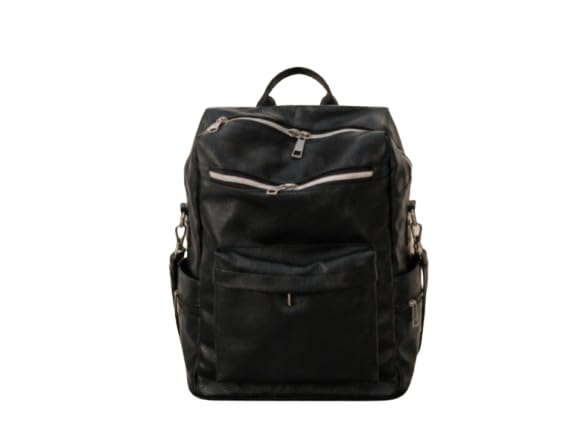 Anti-Theft Leather Backpack � Waterproof Casual Travel Shoulder Bag with Multiple Zipper Pockets � Fashion Convertible Handbag for Work, School & Daily Use-image-47
