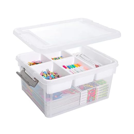 Citylife 17-Quart Clear Craft Storage Organizer Box