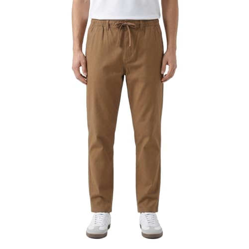 Image of Nobero Chino Pants for Men | Oversized Fit | Multiple Pockets | Elasticated Waist | Casual & Utility Wear