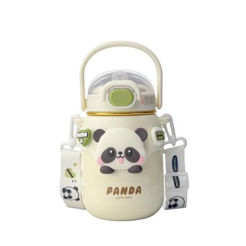 ICDKOYK Water Bottle Kids School Cute Water Bottle Panda,White