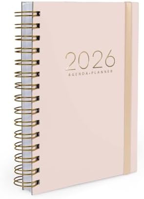 Agenda Planner Diária 2026 Minimalista Amarelo Manteiga