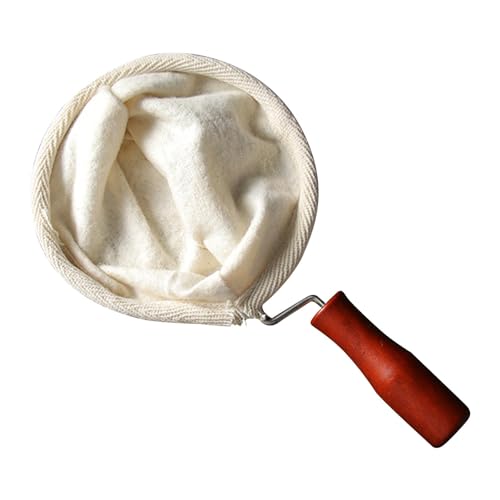 Generic Filtro de Café Reutilizable de Tela - Hecho a Mano Con Mango de Madera - Colador de Franela y Calcetín Para Café
