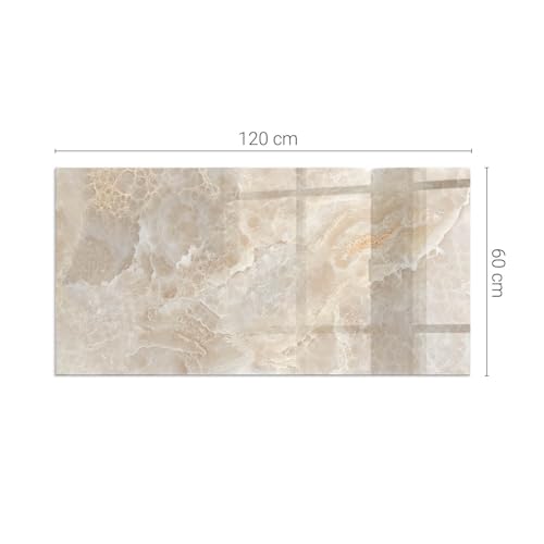 Protección para chimenea rectangular contra el calor con vidrio decorativo de 120x60 5