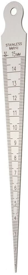 Bore gauge/Taper Gage Stainless Steel Taper Welding Gauge Inch & Metric Feeler Gap Hole Measure Tool (1-15)-picture-18