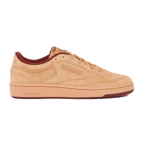 Reebok Men's Club C 85 Sneaker,Clay/Washed Clay/Rich Maroon,10.5 Women/9 Men
