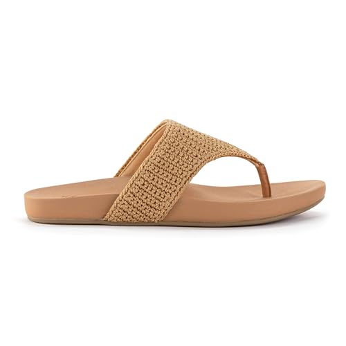 Image of The Sak Everly Slide Sandal - Women's Flat Fashion Slides with Soft Cushion Sole - Beach Slip On Sandals For Everyday