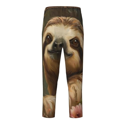 Cute Sloth Print Casual Wear Home Relaxation Soft Pajama Pants Women Men Trousers Themed Parties2