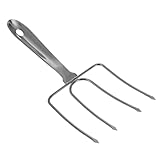 FUNNETOYU Edelstahl Bbq Grillgabel Rostfrei Türkish Lifter Gabel Lange Grifflänge Rutschfest Für...