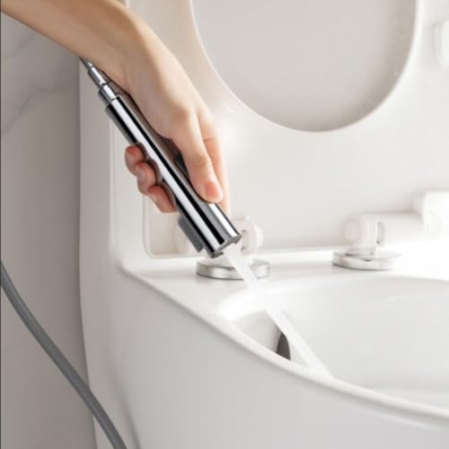Image of Mila Health Faucet Duo | ABS Chrome Handheld Bidet Spray| Modern Jet Spray for Toilet Hygiene | Anti-Slip Grip, Leak-Free, Easy Install | Bathroom Fitting