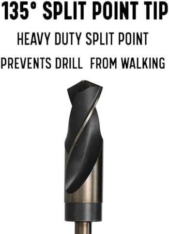 Drill America - KFDRSD23/32 23/32" Reduced Shank High Speed Steel Black & Gold KFD Drill Bit with 1/2" Shank, KFD Series