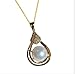 Produktbild WUFANGFF Lady Halskette Pure Silver Mosaic Natürliche Süßwasser Perle Schmuck Schlüsselbein Kette Wasser Tropfen Modellierung