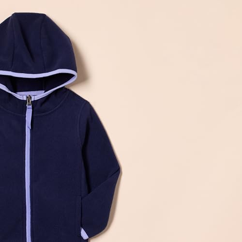 Amazon Essentials Girls and Toddlers' Polar Fleece Full-Zip Hooded Lightweight Jacket2