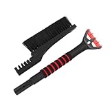 YOSADIER 取り外し可能な多機能冬用スノーブラシ アイススクレーパー 軽量コンパクト設計 車用雪かき氷除去ツール 傷けずに様々な車種対応