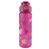 MHwan Trinkflasche Kinder, Auslaufsicher, Langlebig, Sturzsicher, BPA-frei, Spülmaschinenfest, Geeignet für Schule und Sport- 700ML (Herz)