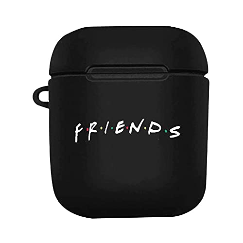 Jaustee Friends_Tv_Show Airpods Case, Shockproof Protective Soft Cute Skin Case Cover For Airpods 1St2Nd Accessories Compatible With Apple Airpods For Digital Product Enthusiasts (Black) #TOP3