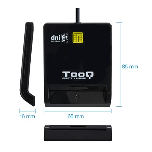 TOOQ TQR-211B, External Reader for Electronic DNI and Smart Cards (DNIe), USB 2.0 with USB-C Connector - Image 2