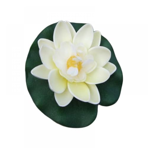 White Artificial Floating Foam Lotus Flower Water Lilys Pad