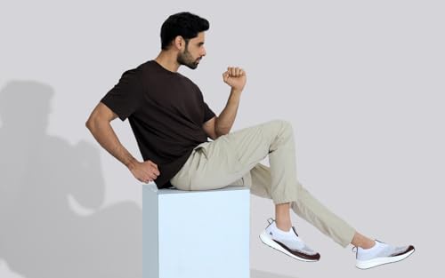 Image of Neeman's Blend Knit Slip-On Sneakers for Men | Stylish Casual Shoes with Padded EVA Insole | Breathable Lightweight Footwear | Everyday Sneaker for Boys