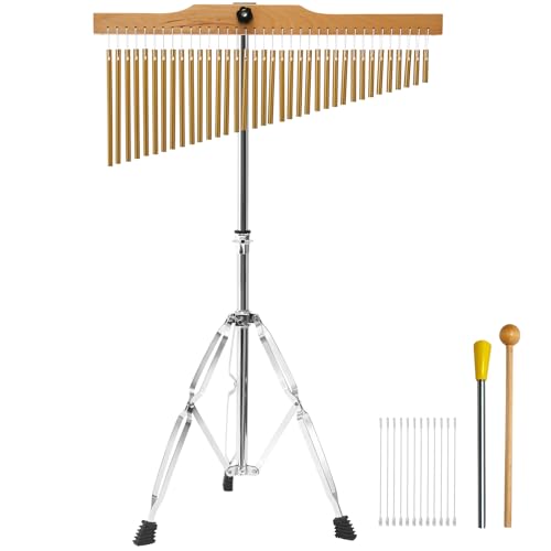 SOCROTO - SOCROTO 36-Bar Chimes Percussion 36 Notes Wind Chime with 2.5-4FT Adjustable Stand for Orchestras Choirs Classrooms Church Bands