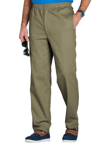 Chums Men's Comfort Fit Cotton Rugby Pants Elasticated Waistband with Drawcord Comfort Fit Casual Mens Pants Lovat2