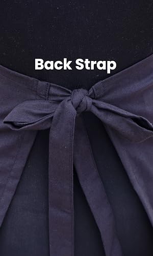 Image of Kitchen Apron for Women & Men | 100% Cotton | Cooking Apron with Big utility Pocket | Adjustable neck strap | Free Size | Kitchen Utensils Accessory