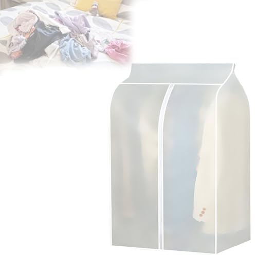 Dustproof Clothing Rack Cover Organizer Hanging Clothes Bag,Clothes Rail Cover,Garment Clothes Dustproof Clothes Rail Cover Storage Bag 50X80X90