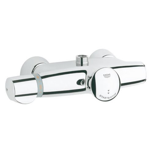 Preisvergleich Produktbild GROHE Selbstschluss-Brause Thermal 1 / 2 Zoll Eurodisc für Wandmontage, oben 3 / 4 Zoll, verchromt 36244000