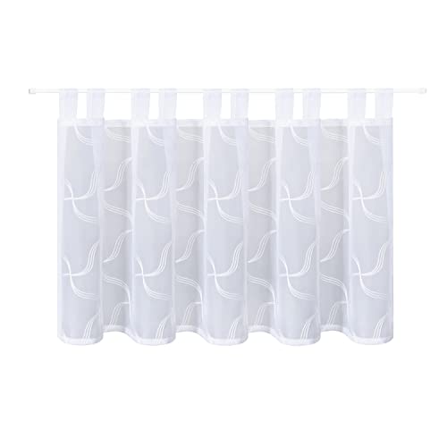 Happy Home Scheibengardine „Lotti“ – 150 x 50 cm – Weiß –...