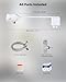 Hibbent Bidet Attachment for Toilet, Non-Electric Dual Nozzle for Frontal & Rear Wash, Adjustable Water Pressure Control, Fresh Water Bidet Toilet Seat, White